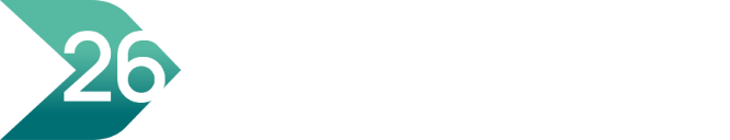 Logo 26 Therapeutics in White
